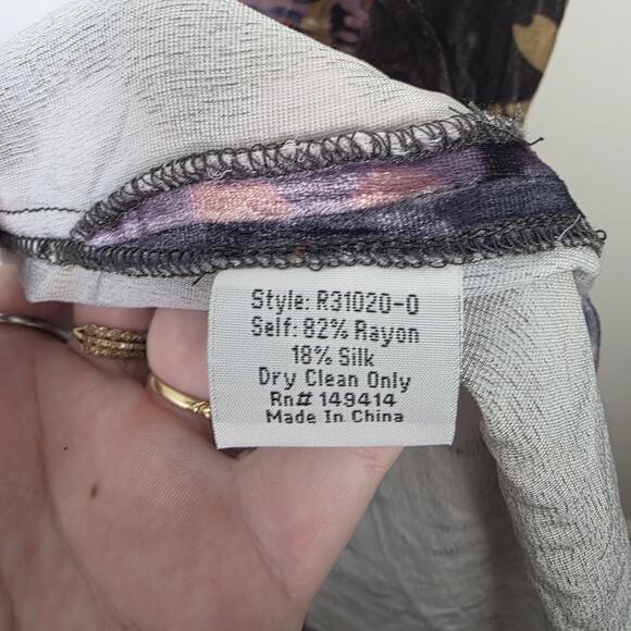 Johnny Was Multicolor Velvet Silk Blend Whimsygoth Artsy Tank Midi Dress Size S - Picture 5 of 7